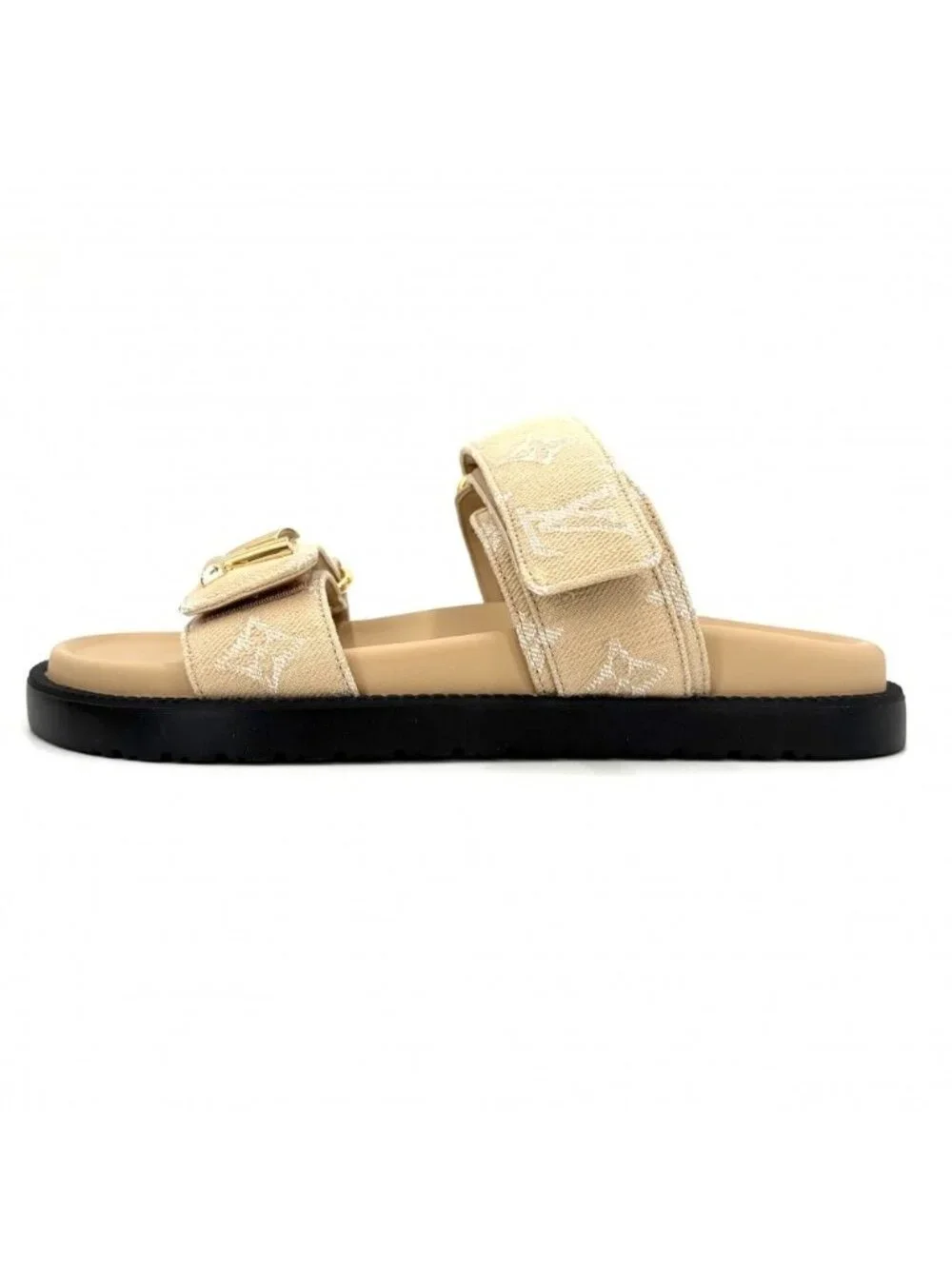 Louis Vuitton Sandals LV Sunset Monogram Jacquard 36.5 1 Ahnl 2 Rubber Canvas